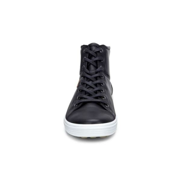 ECCO SHOES -SOFT 7 WOMEN'S HIGH TOP-BLACK