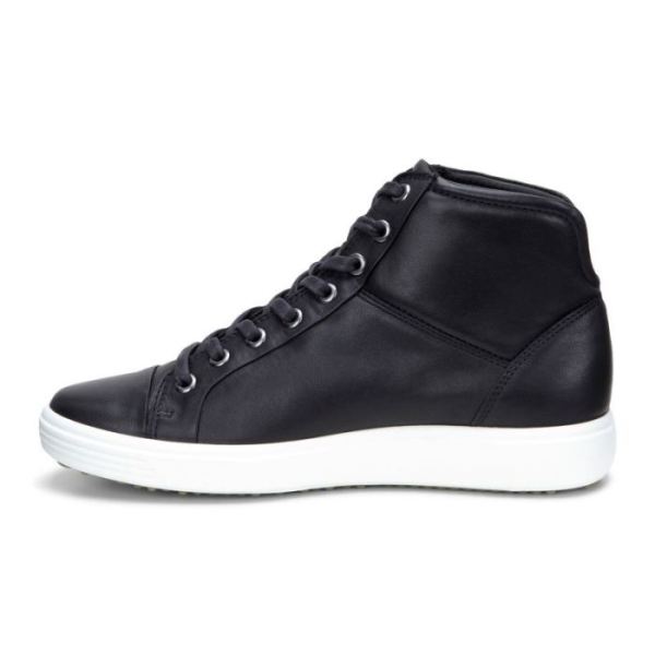 ECCO SHOES -SOFT 7 WOMEN'S HIGH TOP-BLACK