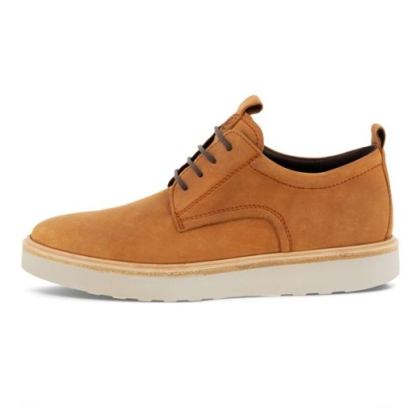 ECCO SHOES -TECHWELT MEN'S OXFORD-AMBER