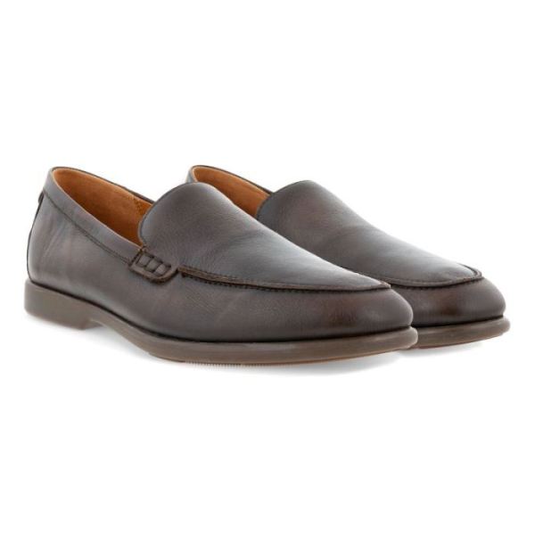 ECCO SHOES -CITYTRAY LITE MEN'S SLIP-ON-COCOA BROWN