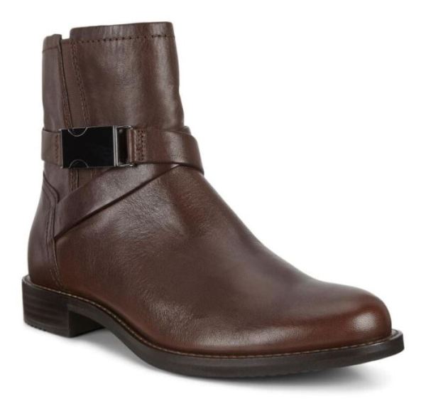 ECCO SHOES -SARTORELLE 25 WOMEN'S BUCKLED BOOT-COCOA BROWN