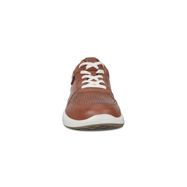 ECCO SHOES -SOFT 7 RUNNER MEN'S LACE-UP SNEAKERS-MAHOGANY/LION