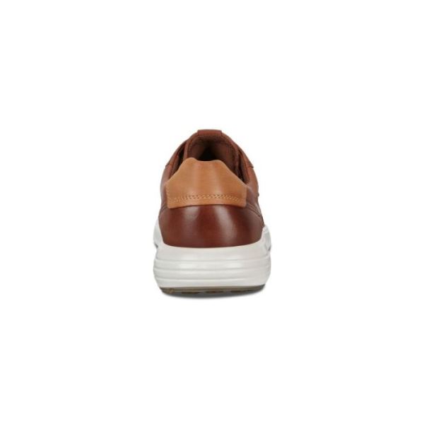 ECCO SHOES -SOFT 7 RUNNER MEN'S LACE-UP SNEAKERS-MAHOGANY/LION