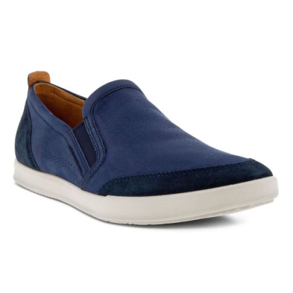 ECCO SHOES -COLLIN 2.0 MEN'S RETRO SLIP-ON-NAVY/NIGHT SKY