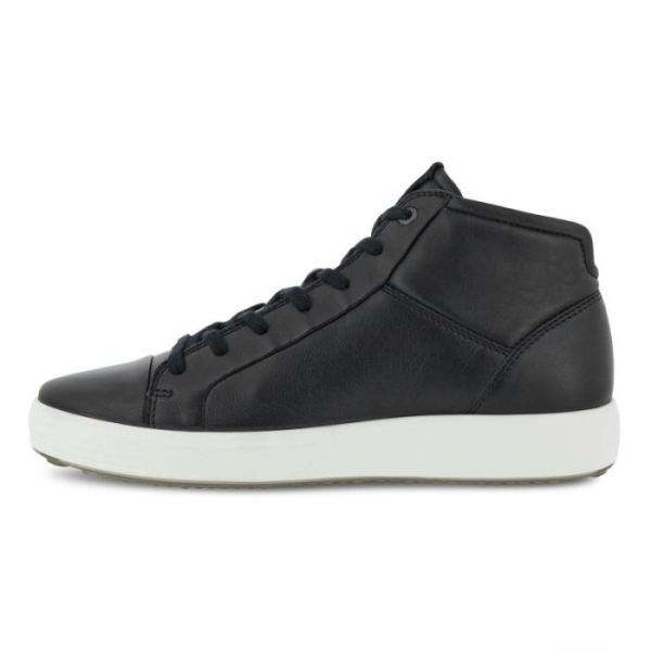 ECCO SHOES -SOFT 7 MEN'S CITY HI-TOP-BLACK