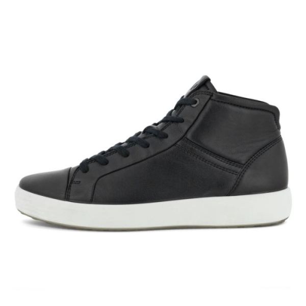 ECCO SHOES -SOFT 7 MEN'S CITY HI-TOP-BLACK