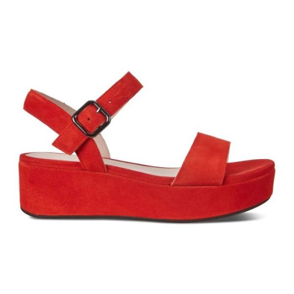 ECCO SHOES -ELEVATE PLATEAU FLAT WOMEN'S SANDAL-FIRE