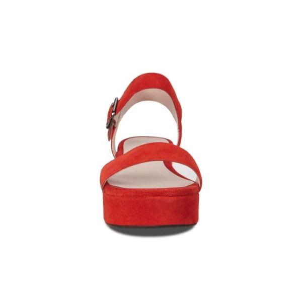 ECCO SHOES -ELEVATE PLATEAU FLAT WOMEN'S SANDAL-FIRE