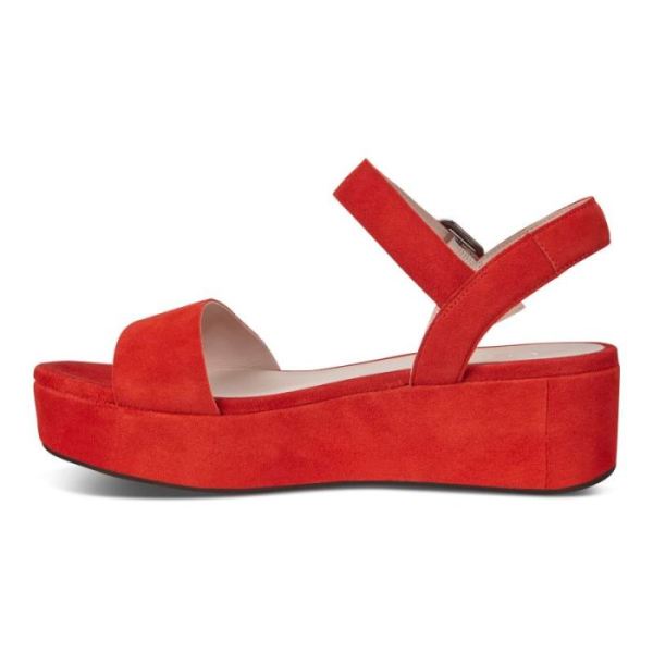 ECCO SHOES -ELEVATE PLATEAU FLAT WOMEN'S SANDAL-FIRE