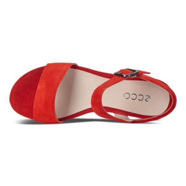 ECCO SHOES -ELEVATE PLATEAU FLAT WOMEN'S SANDAL-FIRE