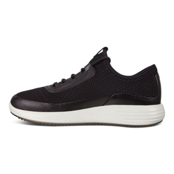 ECCO SHOES -SOFT 7 RUNNER MEN'S MESH SNEAKERS-BLACK/BLACK