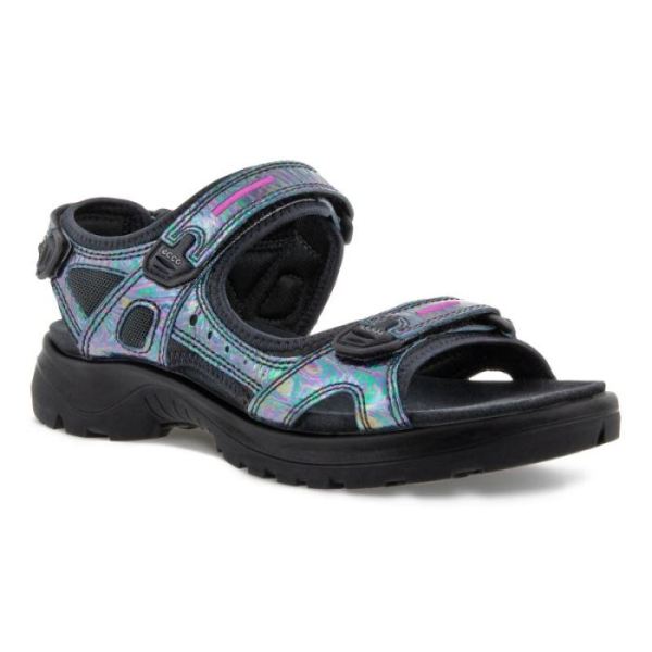 ECCO SHOES -WOMEN&RSQUO;S OFFROAD SANDAL-BLACK IRIDESCENT