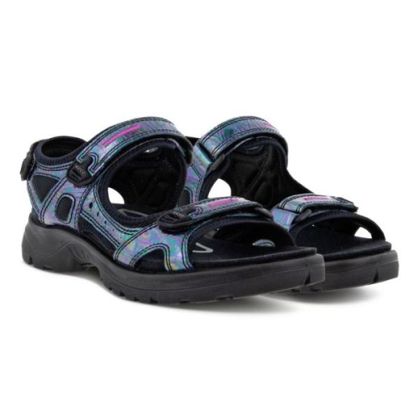 ECCO SHOES -WOMEN&RSQUO;S OFFROAD SANDAL-BLACK IRIDESCENT