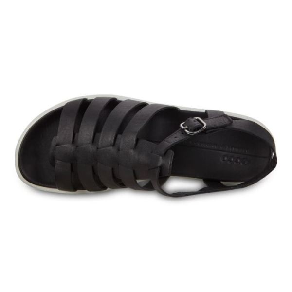 ECCO SHOES -FLOWT LX WOMEN'S FLAT SANDALS-BLACK