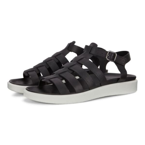 ECCO SHOES -FLOWT LX WOMEN'S FLAT SANDALS-BLACK