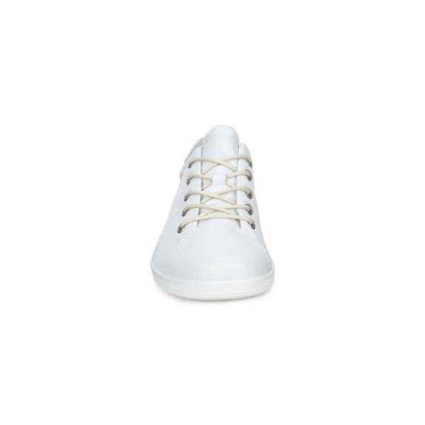 ECCO SHOES -SOFT 2.0 WOMEN'S TIE-WHITE