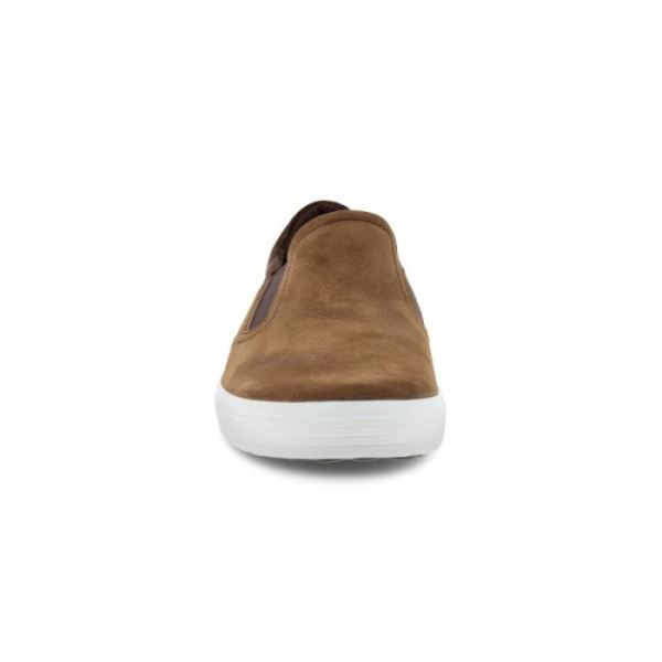 ECCO SHOES -SOFT 7 MEN'S SLIP ON 2.0-COCOA BROWN/COFFEE