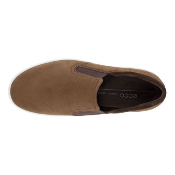 ECCO SHOES -SOFT 7 MEN'S SLIP ON 2.0-COCOA BROWN/COFFEE