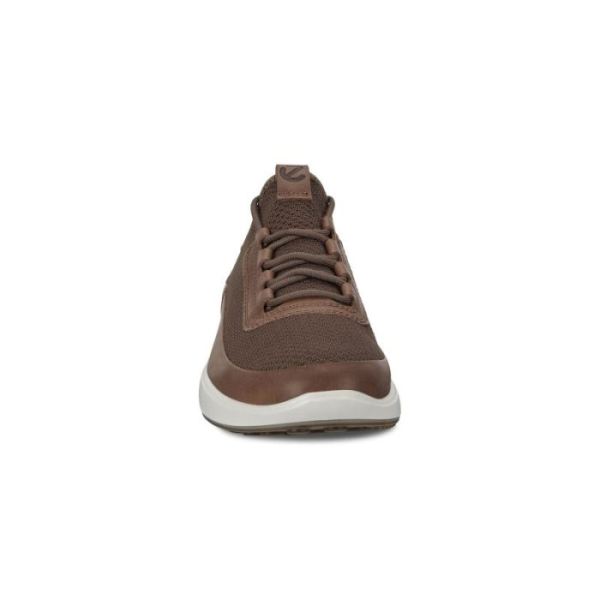 ECCO SHOES -SOFT 7 RUNNER MEN'S MESH SNEAKERS-DARK CLAY/DARK CLAY