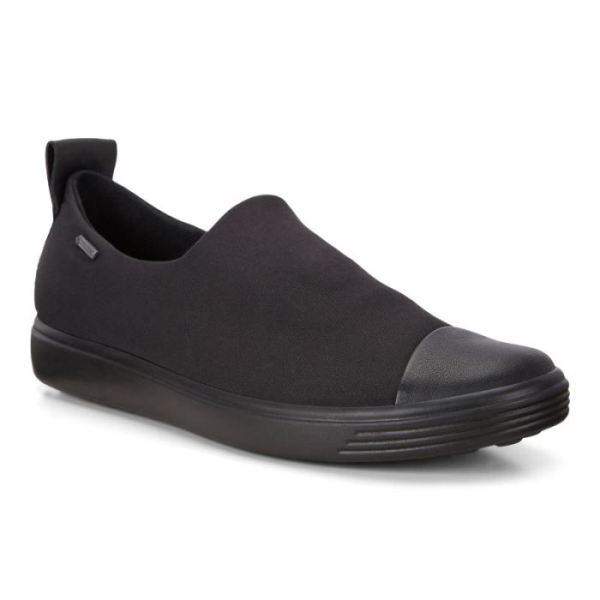 ECCO SHOES -SOFT 7 WOMEN'S GTX SLIP-ON-BLACK