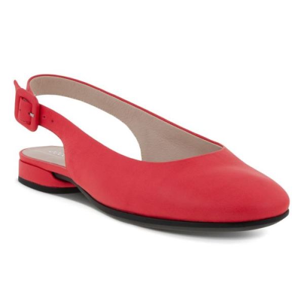 ECCO SHOES -ANINE WOMEN'S SLING-BACK FLATS-HIBISCUS