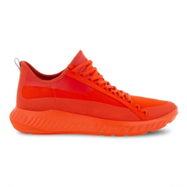 ECCO SHOES -ST.1 LITE MEN'S SLIP-ON SNEAKERS-FIRE/PUMPKIN/TRANSPARENT