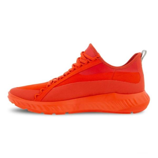 ECCO SHOES -ST.1 LITE MEN'S SLIP-ON SNEAKERS-FIRE/PUMPKIN/TRANSPARENT