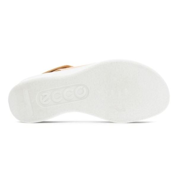 ECCO SHOES -FLOWT WEDGE CORK WOMEN'S SANDAL-NATURAL NUDE M1