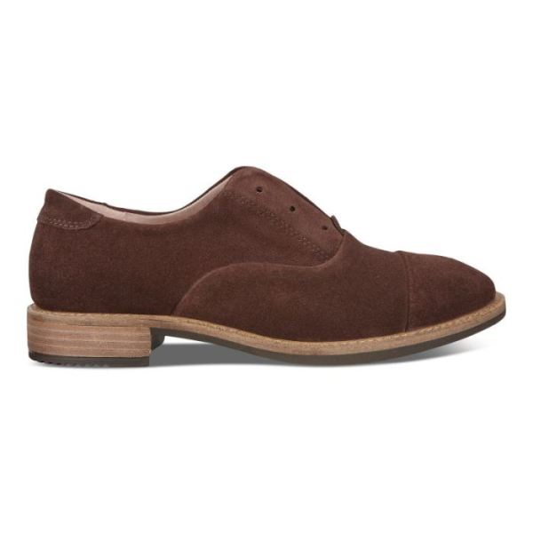 ECCO SHOES -SARTORELLE 25 TAILORED SUEDE WOMEN'S SHOES-COFFEE