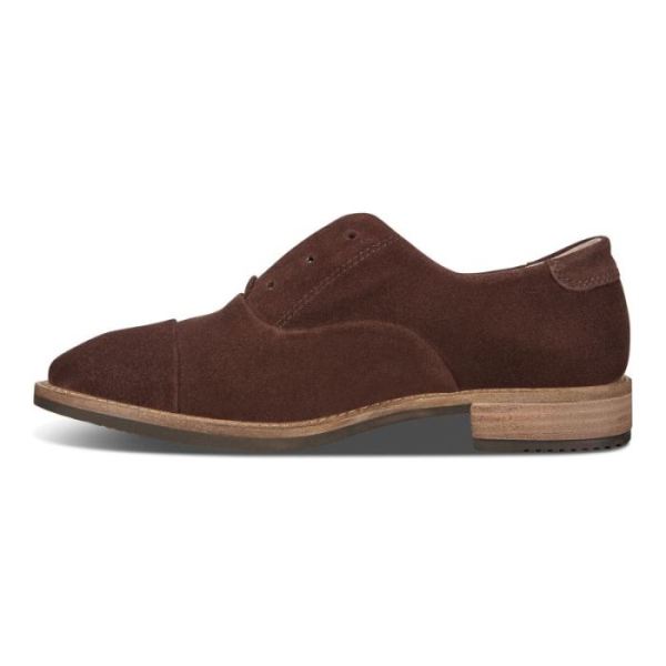 ECCO SHOES -SARTORELLE 25 TAILORED SUEDE WOMEN'S SHOES-COFFEE