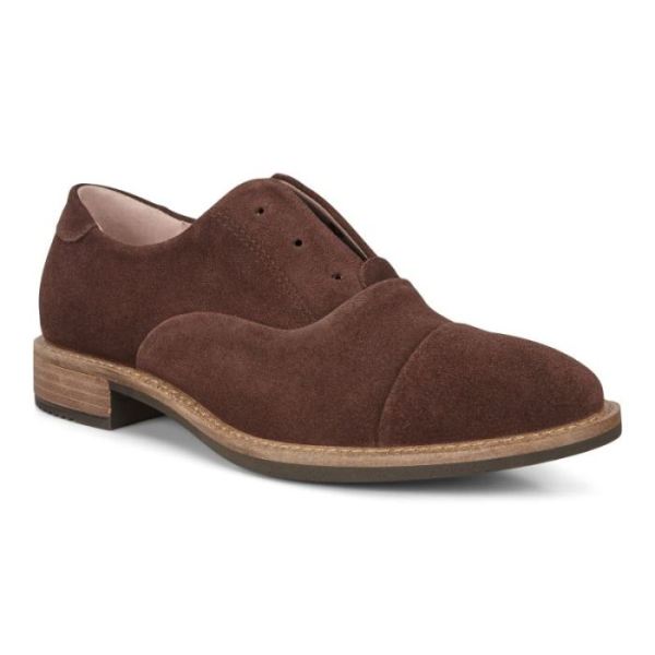 ECCO SHOES -SARTORELLE 25 TAILORED SUEDE WOMEN'S SHOES-COFFEE