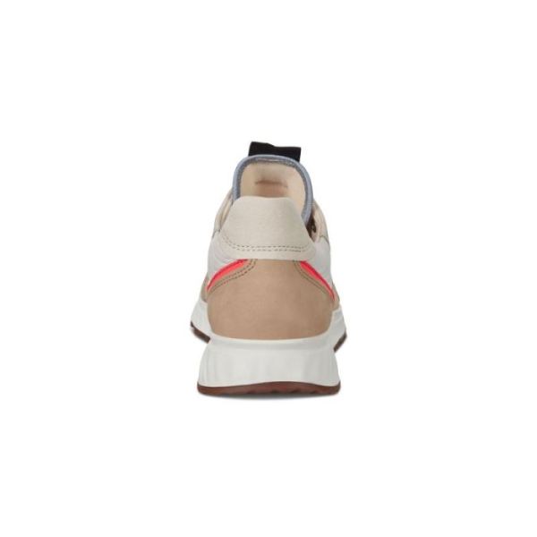 ECCO SHOES -ST.1 WOMEN'S SNEAKER-VANILLA/CORAL NEON/VANILLA/BEIGE