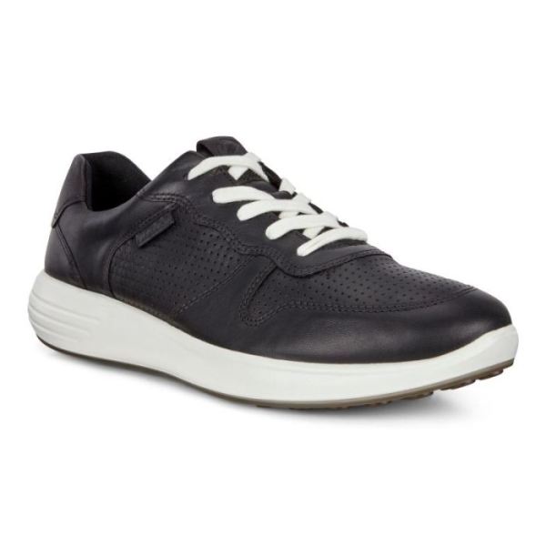 ECCO SHOES -SOFT 7 RUNNER MEN'S LACE-UP SNEAKERS-BLACK/BLACK