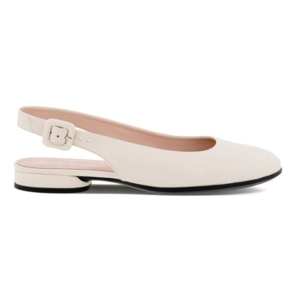 ECCO SHOES -ANINE WOMEN'S SLING-BACK FLATS-LIMESTONE