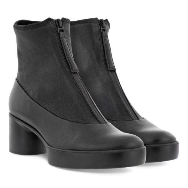 ECCO SHOES -SHAPE SCULPTED MOTION 35 WOMEN'S ZIP BOOT-BLACK/BLACK