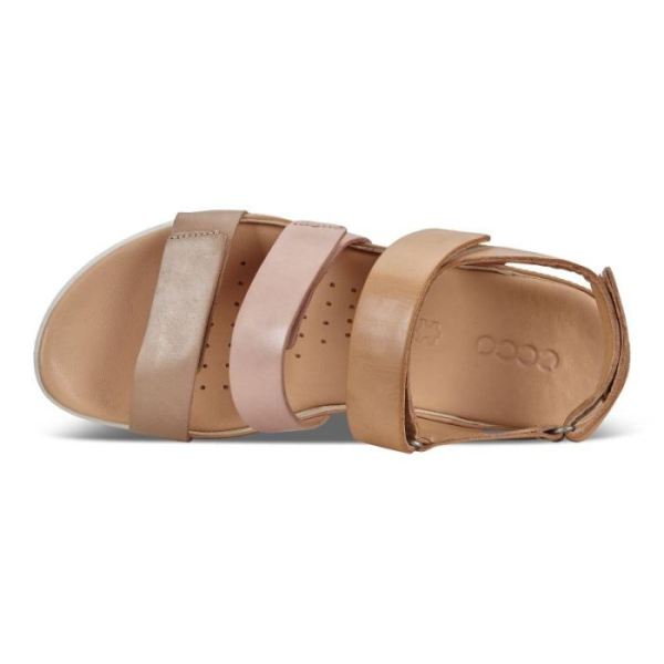 ECCO SHOES -FLASH FLAT SANDAL-DUNE/ROSE DUST/POWDER