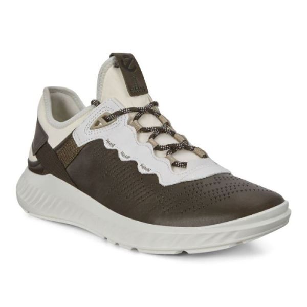 ECCO SHOES -ST.1 LITE MEN'S SNEAKERS-DEEP FORREST/WHITE