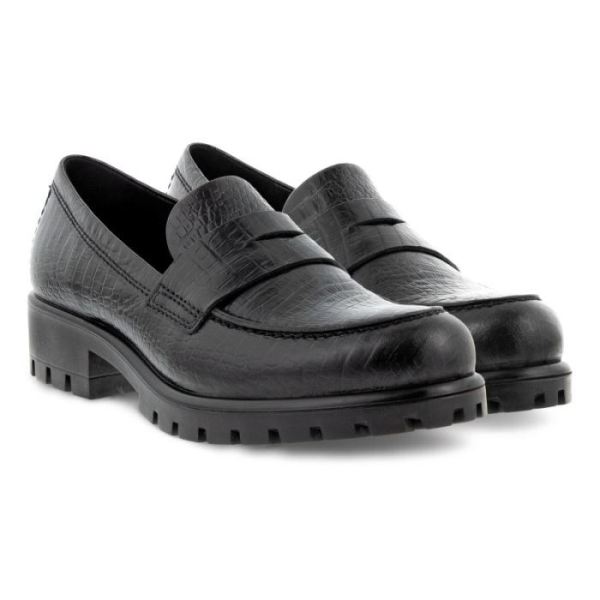 ECCO SHOES -MODTRAY WOMEN'S PENNY LOAFER-BLACK