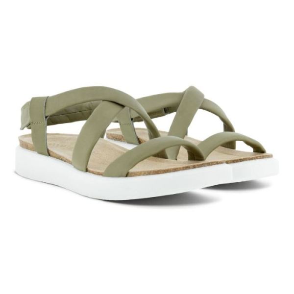 ECCO SHOES -CORKSPHERE WOMEN'S FLAT SANDAL-VETIVER