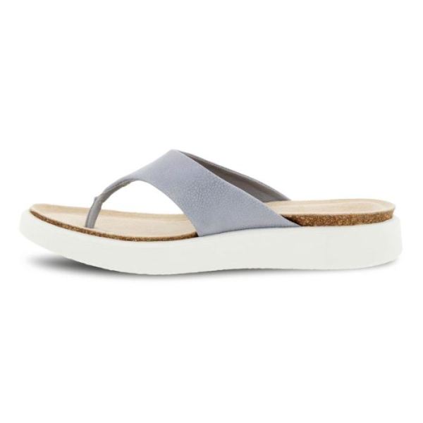 ECCO SHOES -CORKSPHERE WOMEN'S THONG SANDAL-SILVER GREY