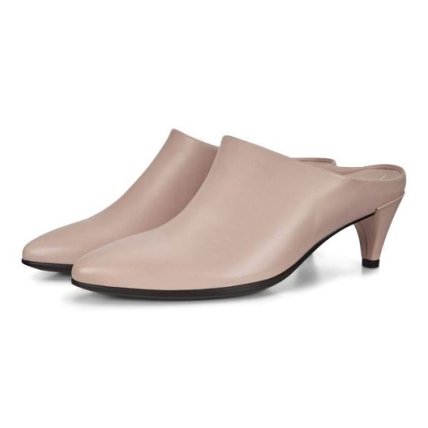 ECCO SHOES -SHAPE 45 WOMEN'S POINTY SLEEK MULES-ROSE DUST