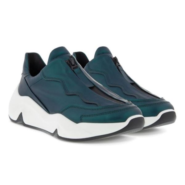 ECCO SHOES -CHUNKY WOMEN'S SNEAKER ZIP-SEA TANGLE