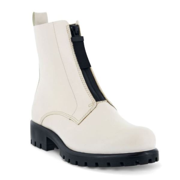 ECCO SHOES -MODTRAY WOMEN'S FRONT-ZIP MID-CUT BOOT-LIMESTONE