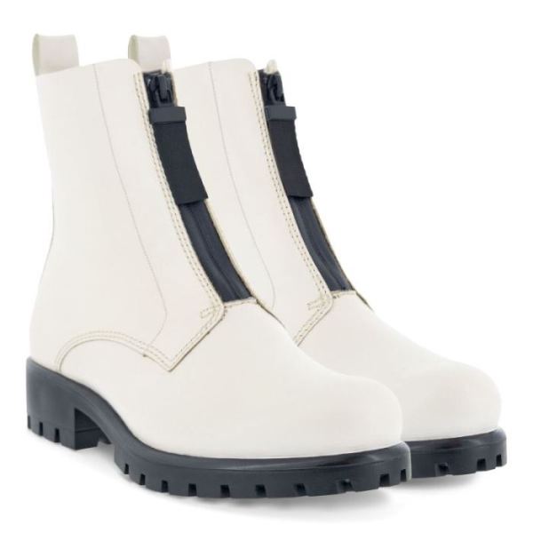 ECCO SHOES -MODTRAY WOMEN'S FRONT-ZIP MID-CUT BOOT-LIMESTONE