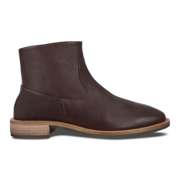 ECCO SHOES -SARTORELLE 25 ANKLE BOOTS-COFFEE