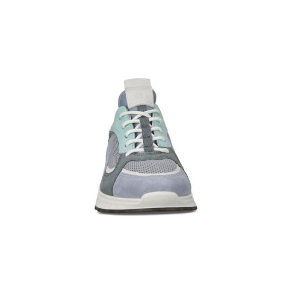 ECCO SHOES -ST.1 WOMEN'S SNEAKER-DUSTY BLUE/WHITE/CONCRETE/LAKE