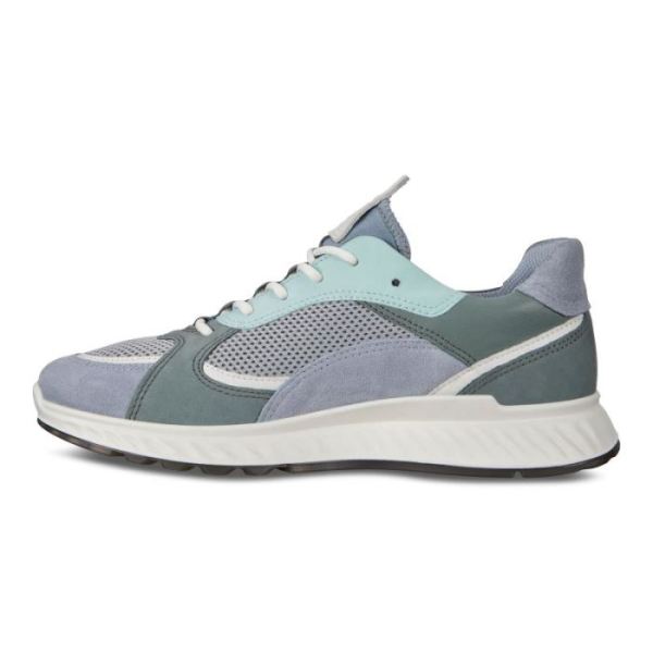 ECCO SHOES -ST.1 WOMEN'S SNEAKER-DUSTY BLUE/WHITE/CONCRETE/LAKE