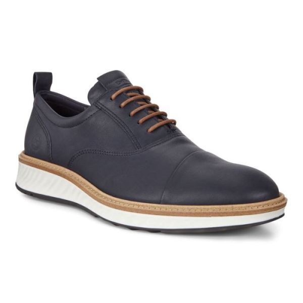 ECCO SHOES -ST.1 HYBRID CAP-TOE OXFORD MEN'S SHOES-NIGHT SKY