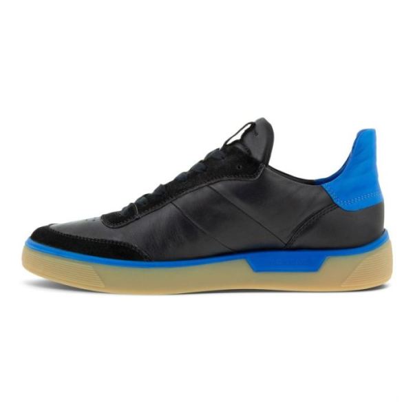 ECCO SHOES -STREET TRAY M LACED SHOES-BLACK/BLACK/DYNASTY