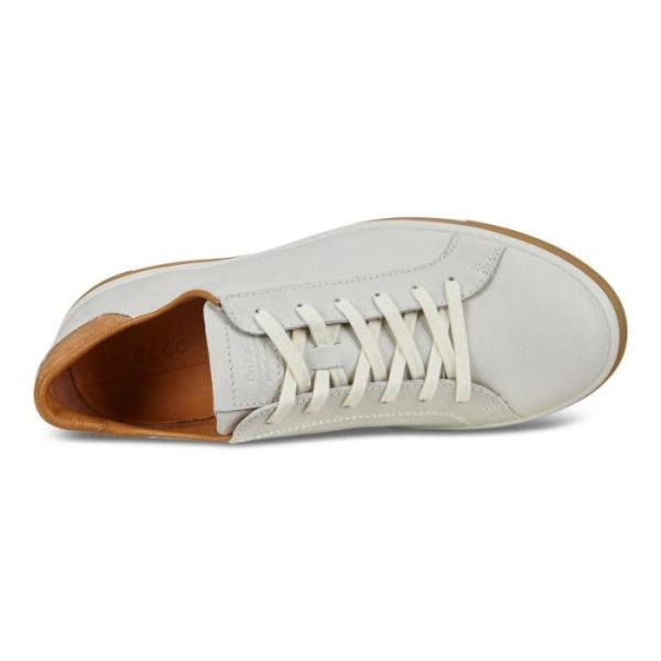 ECCO SHOES -STREET TRAY MEN'S CLASSIC SNEAKER-WHITE/CASHMERE